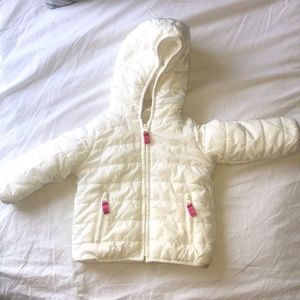 9mos Carter’s Baby Girl White Fleece Puffer Jacket